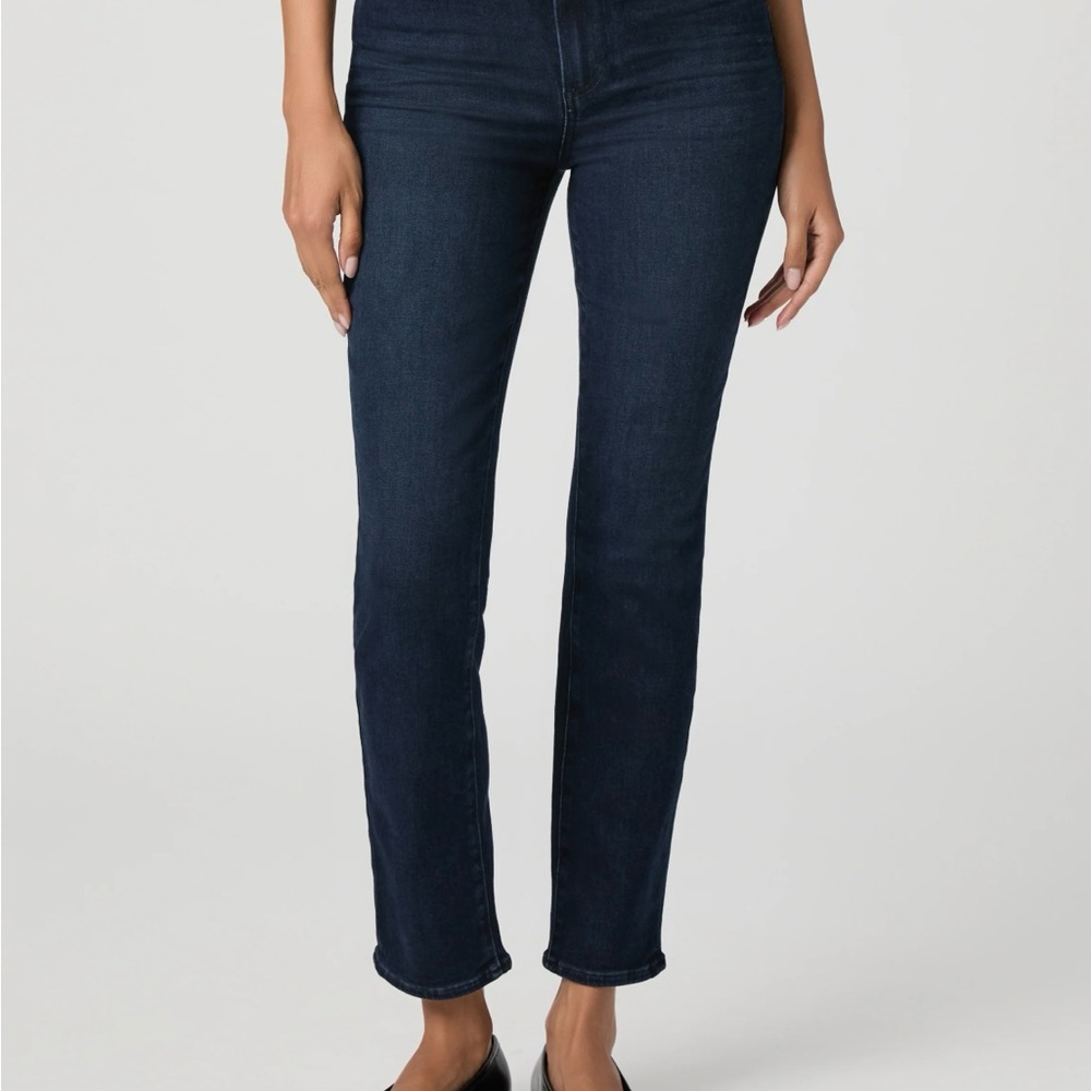 PAIGE Dark Indigo Straight Leg Jeans